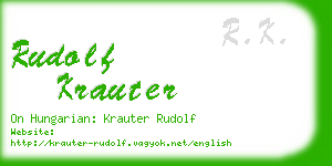 rudolf krauter business card